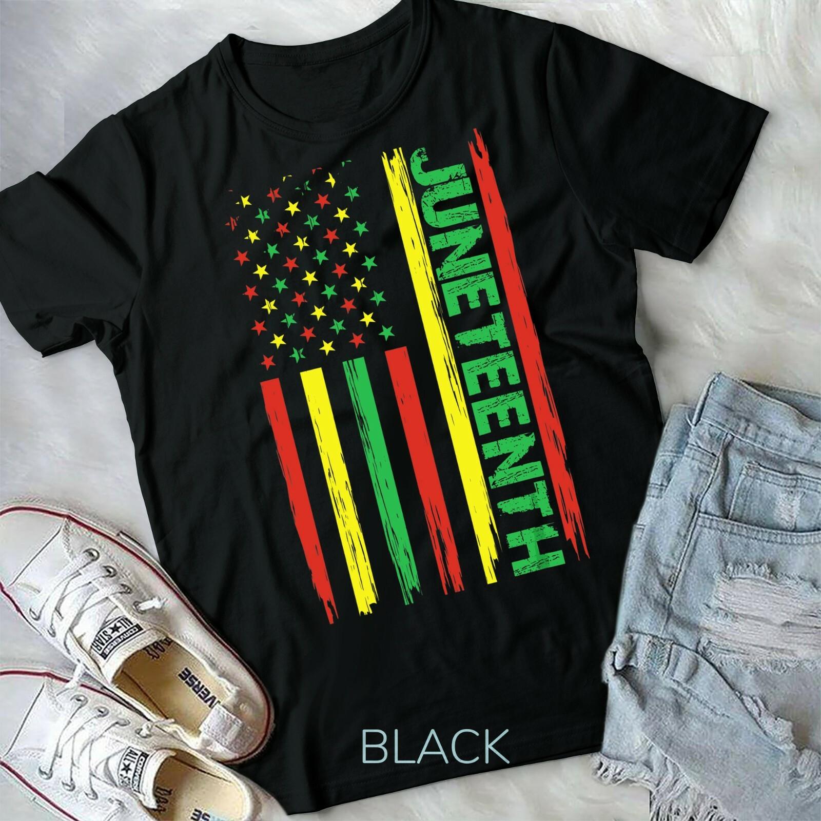 Juneteenth in a Flag for black history day Unisex Youth T-shirt L