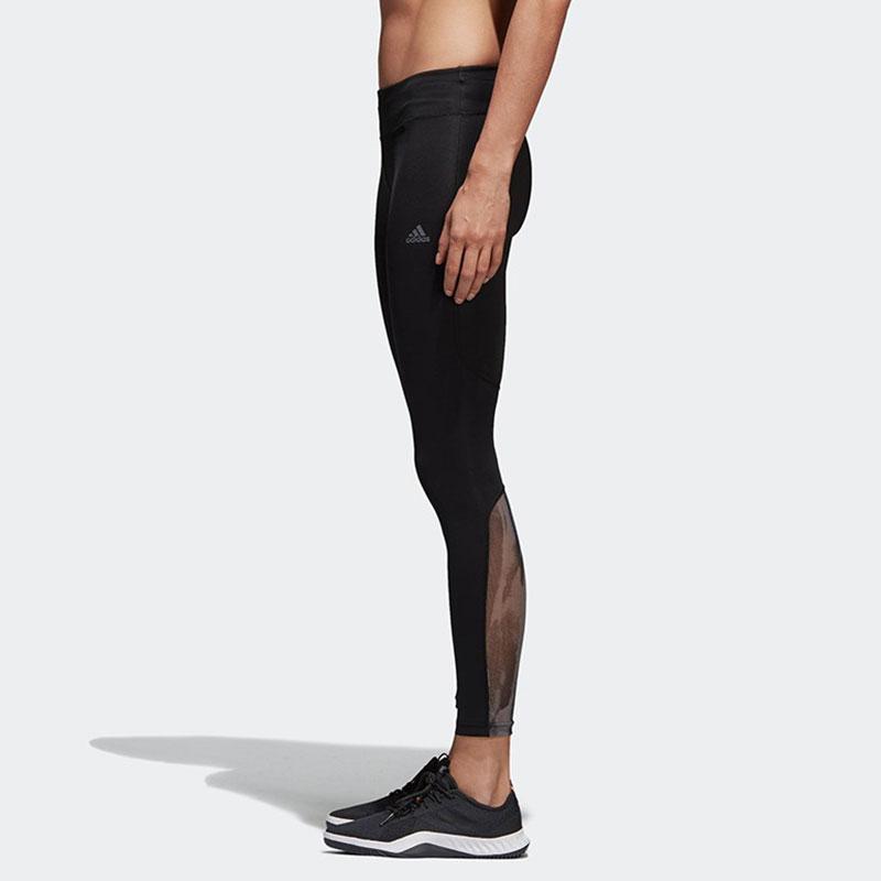 Adidas D2M RR Run P L Slim Fit Quick Dry Comfortable Solid Color 3/4 Sports Pants Women bottoms Black CF4591