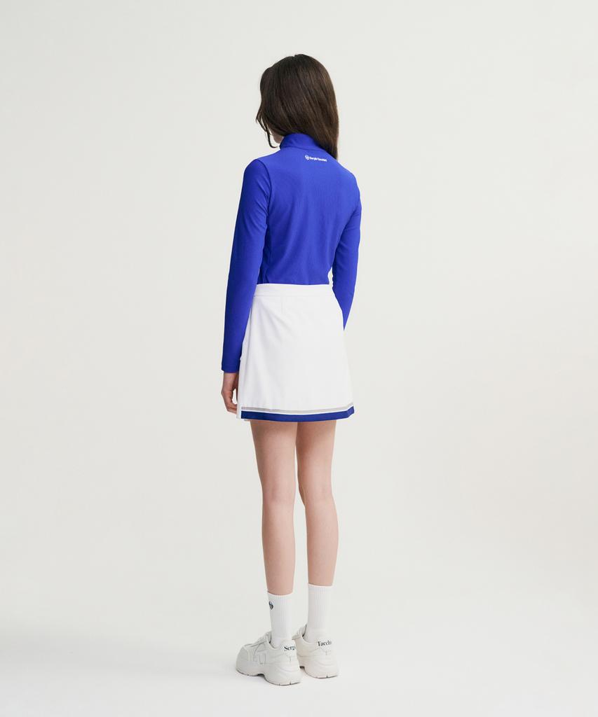 SERGIO TACCHINI W Goat Rib Half-Zip Long Sleeve T-Shirt
