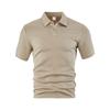 Men's Casual Short Sleeve Textured Polo Shirt