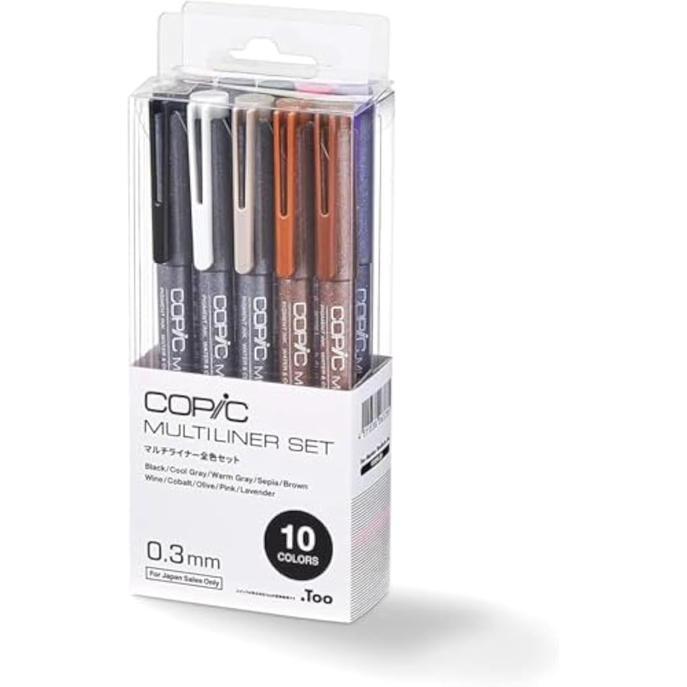 COPIC Too Multiliner Complete Color Set (0.3)