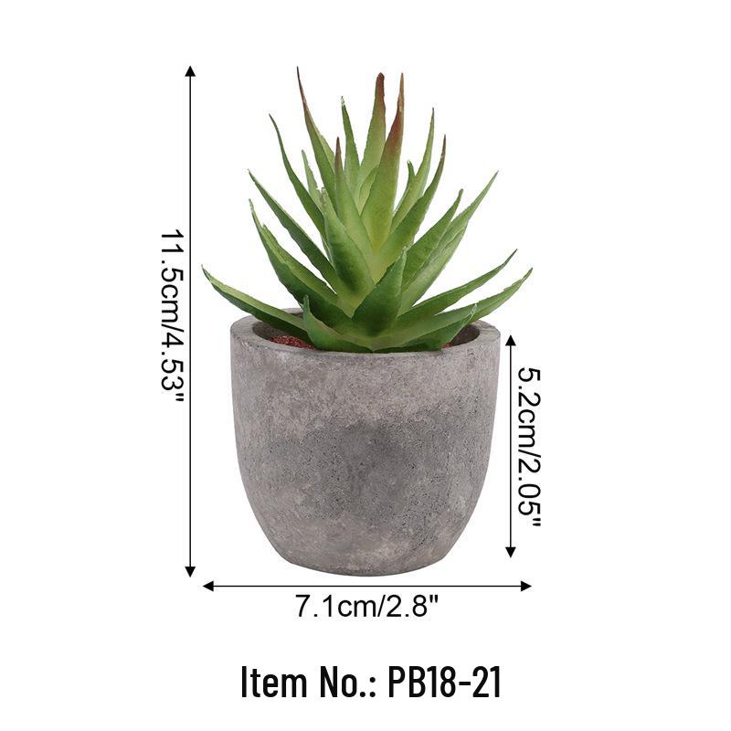 Indoor Retro Succulent Bonsai Fake Flower Ornament for Home and Living Room Décor
