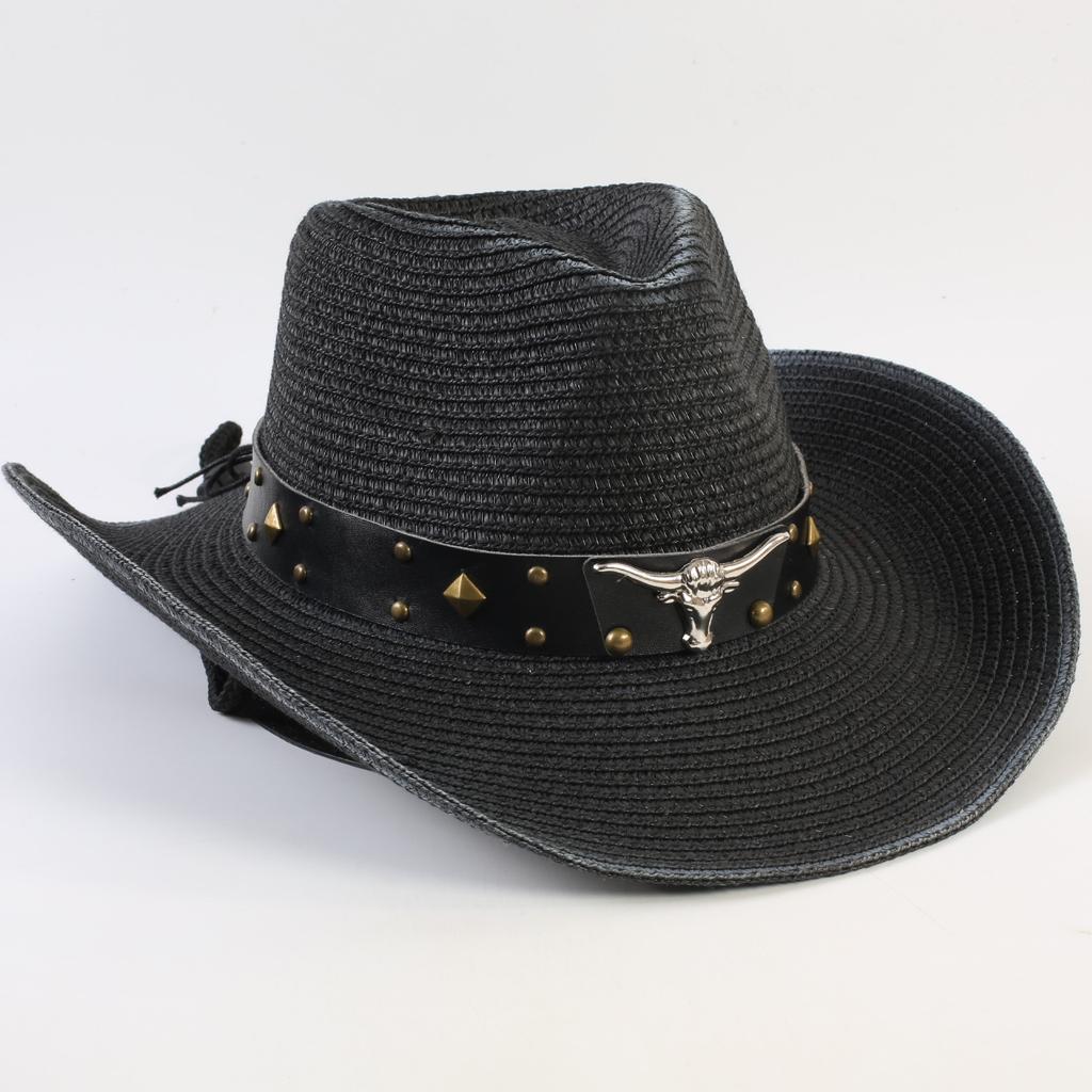 Bestselling Western cowboy hats for men and women, fashionable sunshade straw hats, outdoor Western cowboy hats