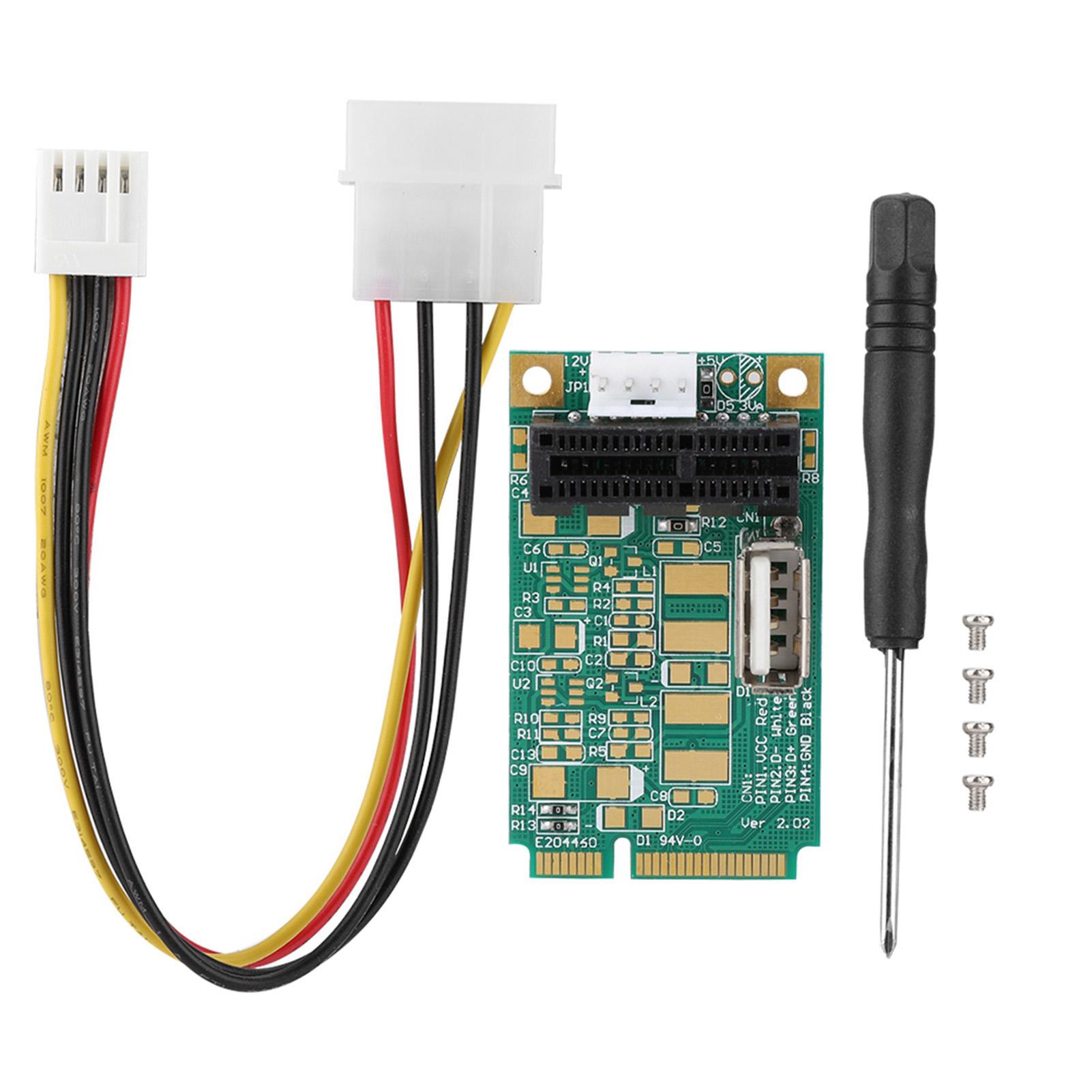 

Mini PCI-E To PCI Express 1X Slot Adapter Riser Card Test PCI-E 4X8X16X