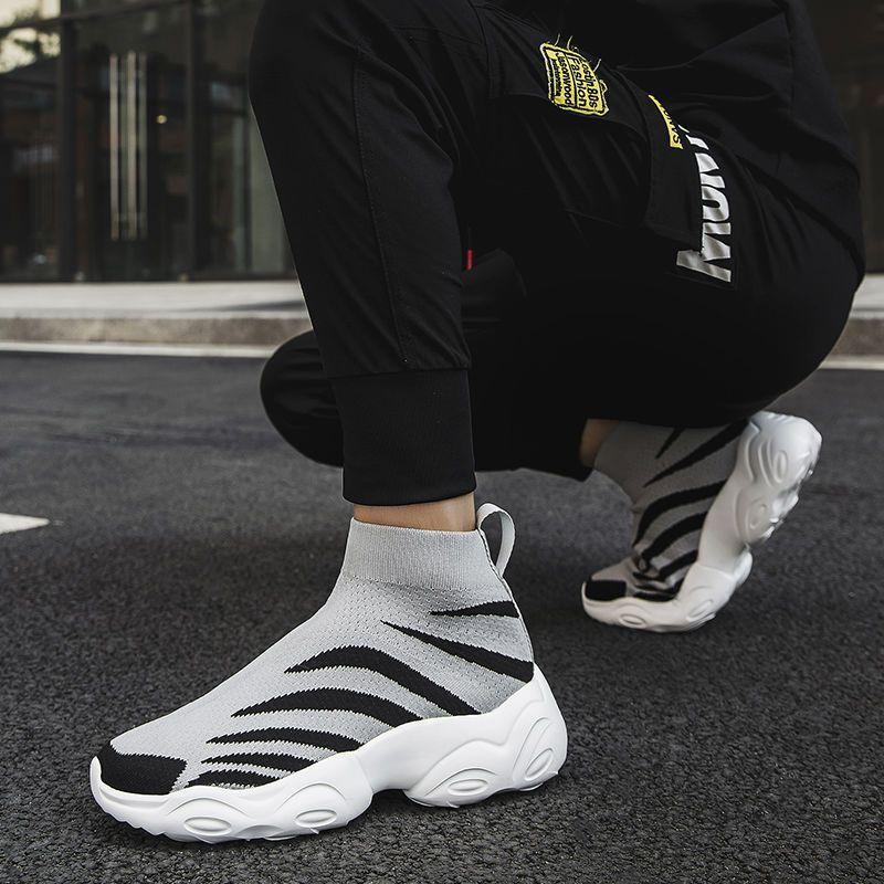 Summer Mesh Tennis Slip-ons Running Breathable Sports High Top Leisure Walking Men's Vulcanize Shoes Deals Retro Sneakers Male