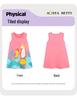 Girls' Floral Sleeveless Knit Cotton Princess Dress - European & American Style, Summer Collection.