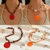Summer Trendy Ethnic Shell Necklace With Handmade Resin Beads For Women