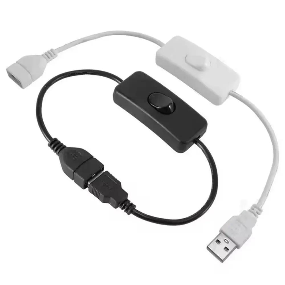 USB-kabel med PÅ/AV-bryter Kabelforlengelse Vippebryter for USB LED-lyslenke USB-gadget USB Strømforsyningsenhet Verktøy