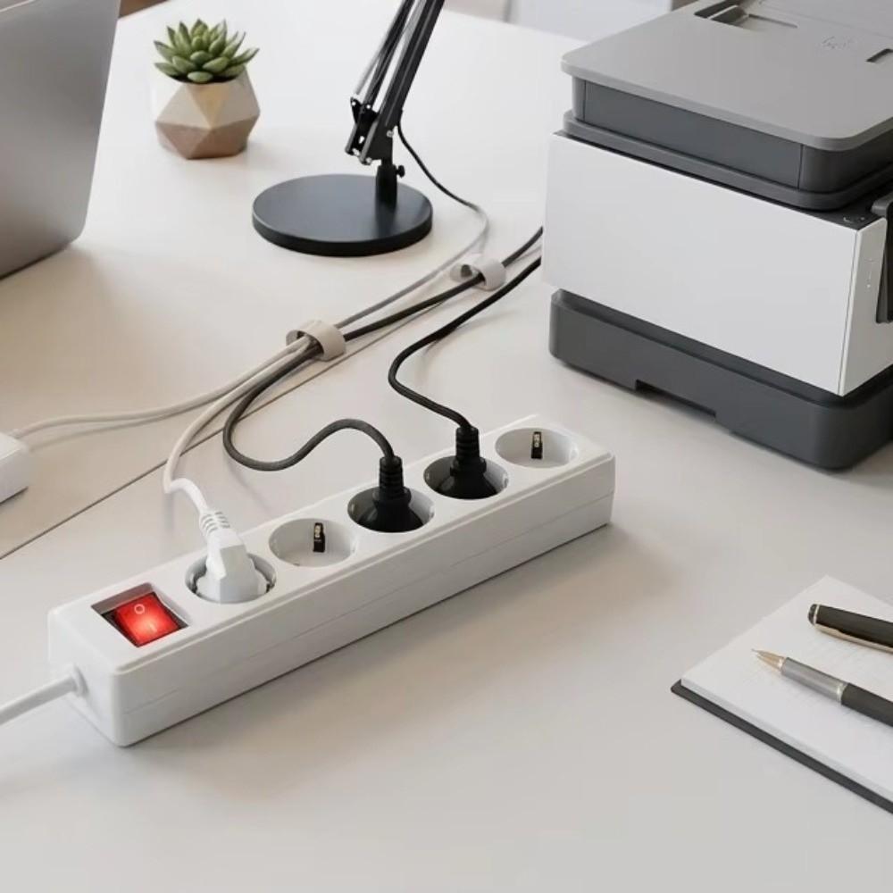 2/3/5Meters Cord EU Power Strip with ON/OFF Switch Flat Adapter Portable Extension Socket  Russia