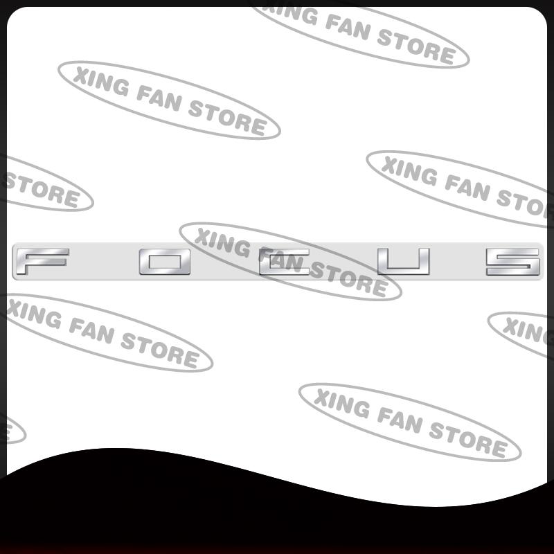 FETG4 Auto Styling For Ford Focus Lettering Emblem Chrome silver Glossy black Red Car Rear Trunk Badge Decal Body Sticker Accessories