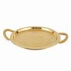 Metal Serving Tray with Handles Textured Platter Versatile