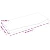 VidaXL Light Brown Bathroom Countertop 60x30x2 Cm Treated Wood 3156101