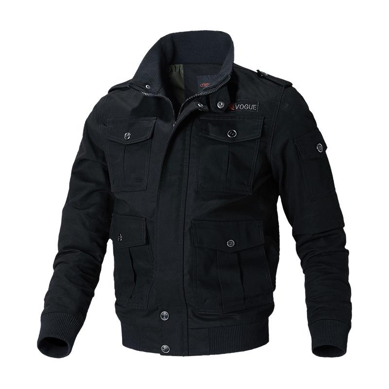 Men's Autumn Jacket Jacket Washed Cotton Military Thin Jacket Large Size Jacket