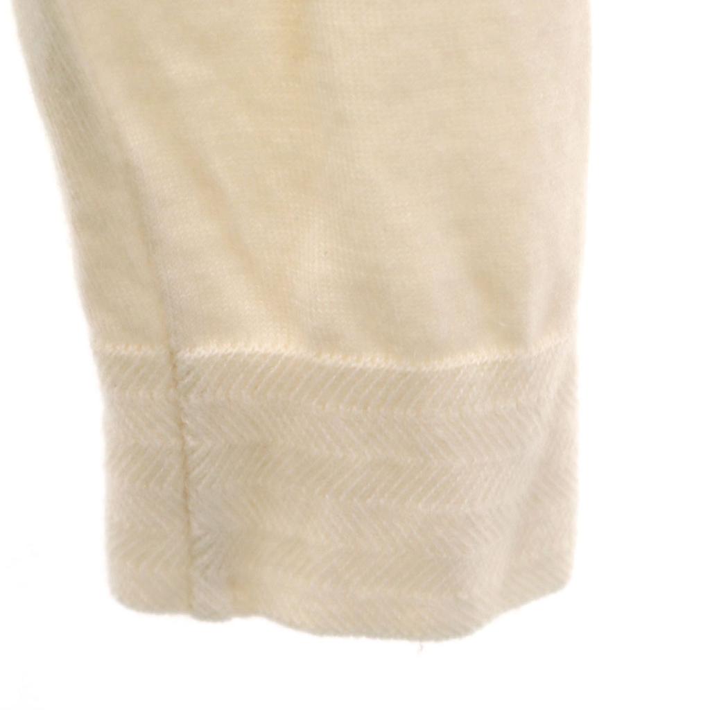 COURREGES Made In Japan Long Sleeve Race Switching Knit Cardigan 38 Ivory Women Used