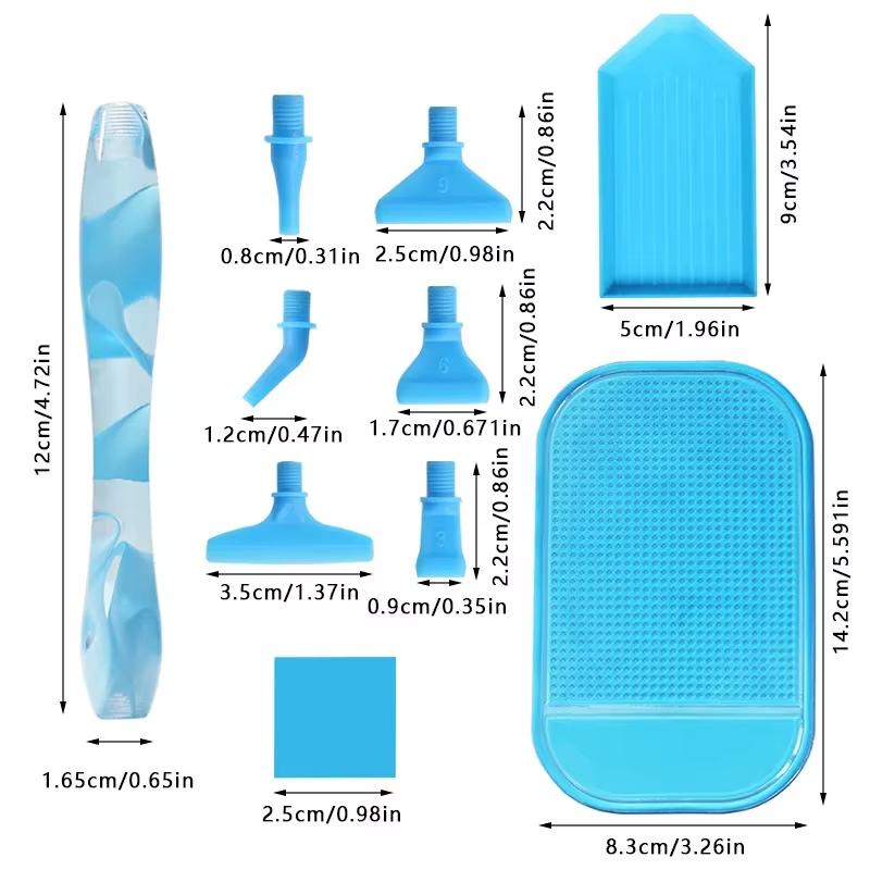 Deluxe Metal Screw Point Diamond Pen Set - Multifunctional DIY 5D Painting Tools for Crafting, Nail Art -Ergonomic Design