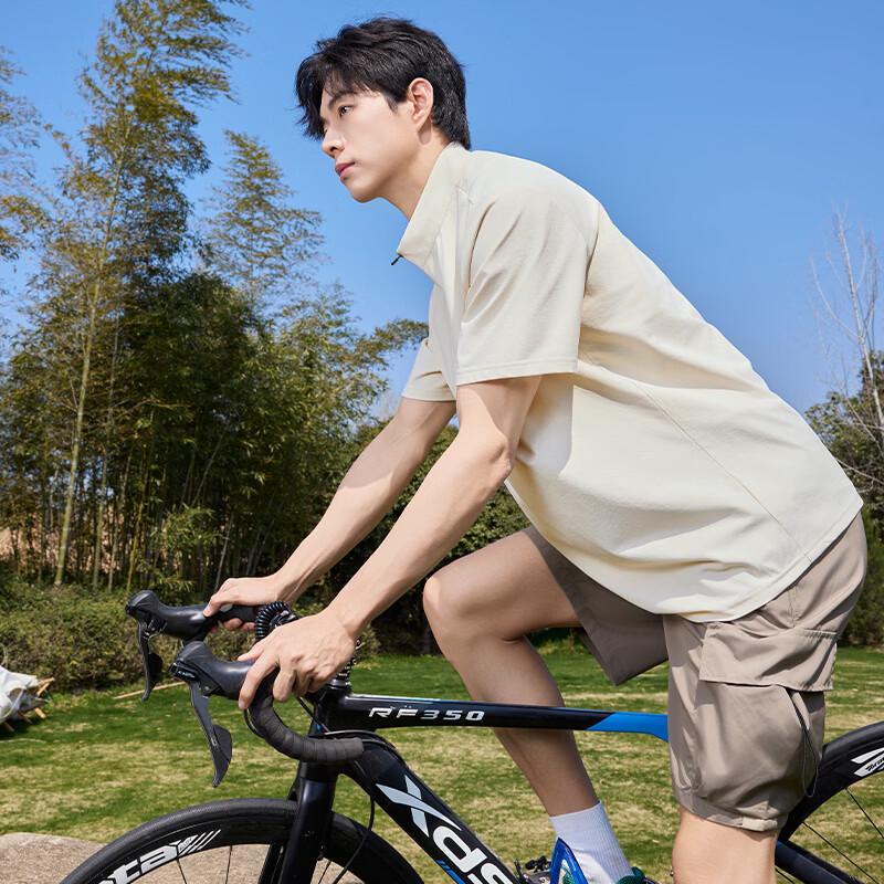 MINISO Men's Quick-Dry Stand Collar Pocket T-Shirt