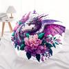 1pc Enchanted Dragon Amidst Celestial Flowers Automatic Opening and Closing Umbrella - Small Umbrella Suitable for Various Occasions C079