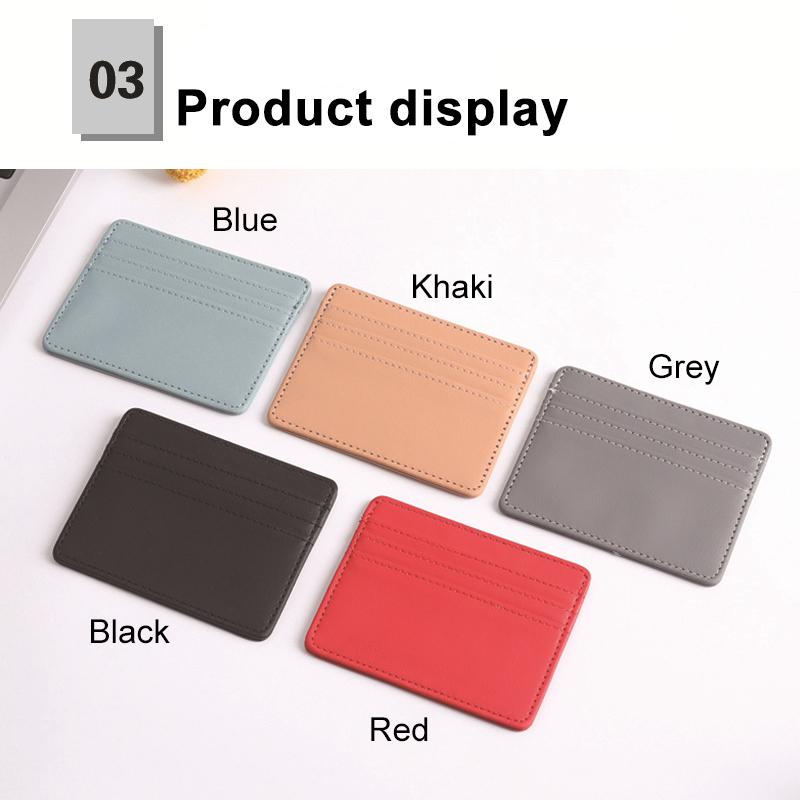 1Pc Pu Leather Id Card Holder Candy Color Bank Credit Card Box Multi Slot Slim Card Case Wallet Women Men Business Card Cover