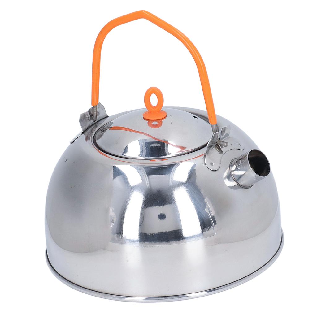 Portable Camp Tea Pot 304 Stainless Steel Heat Insulation Prevent Scald Mini Tea Kettle for Outdoor Picnic Fishing