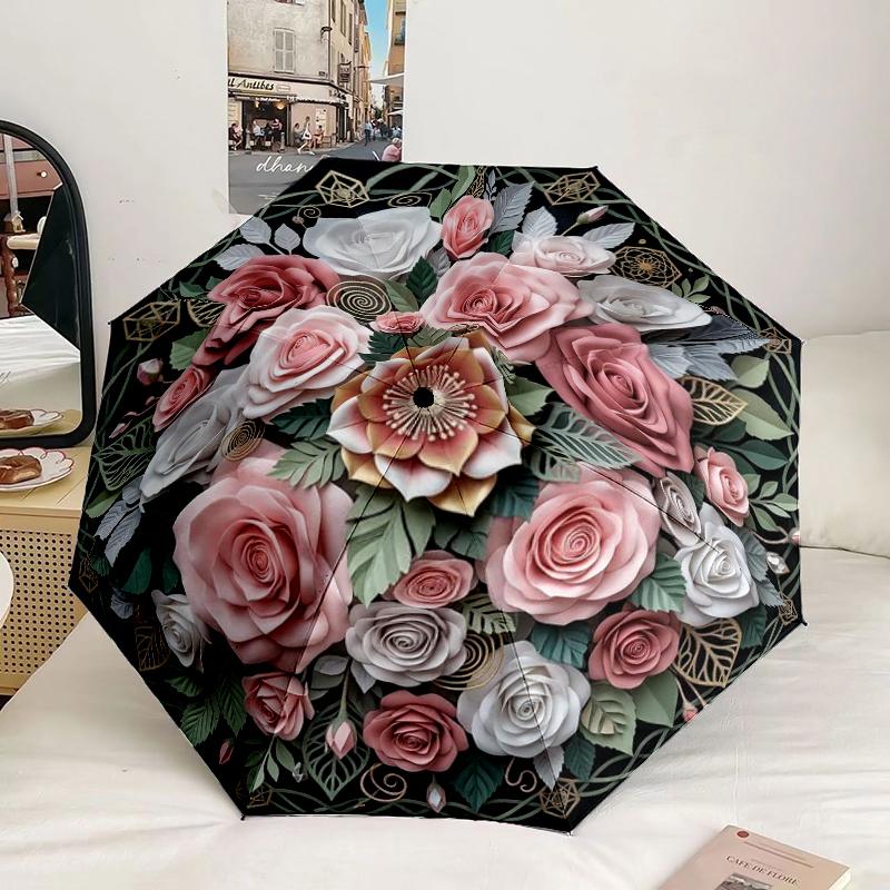 

Blue Rose Bouquet Umbrella 55-Frame for Travel, camping, Casual Lightweight Portable Umbrella, Essential for every family Holidays Gift