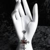 European & American Retro Ruby Cross Gothic Dark Fashion Necklace