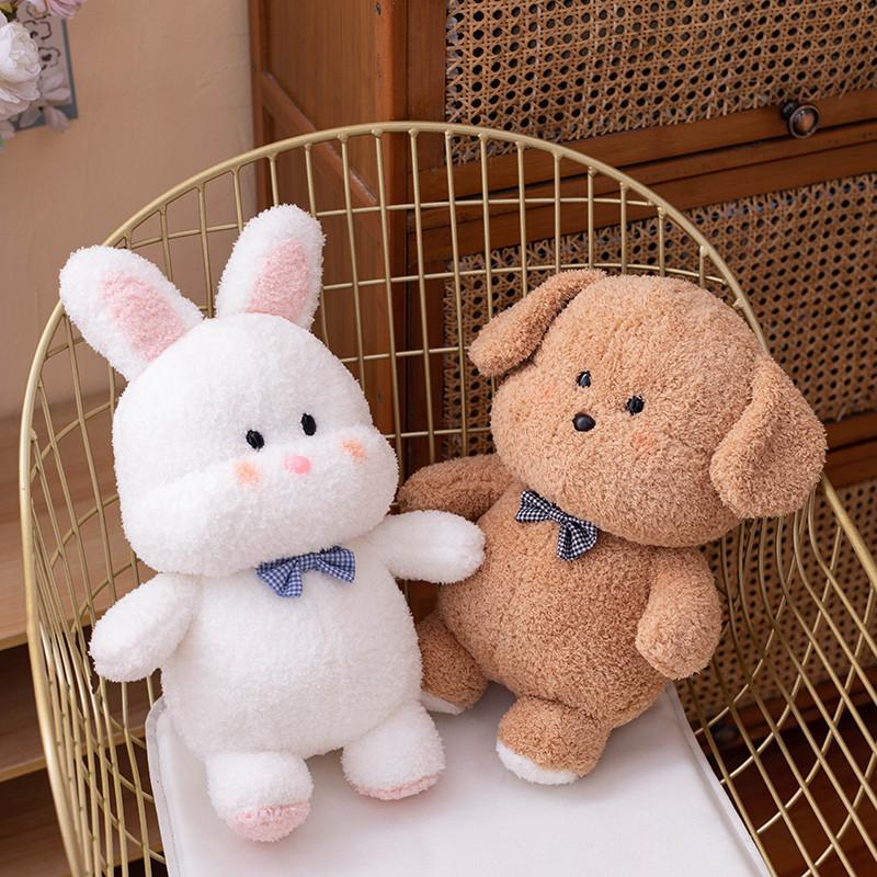 Cute Puppy Bear Rabbit Fox Plush Toy Cartoon Girl Sleep Companion Holiday Gift