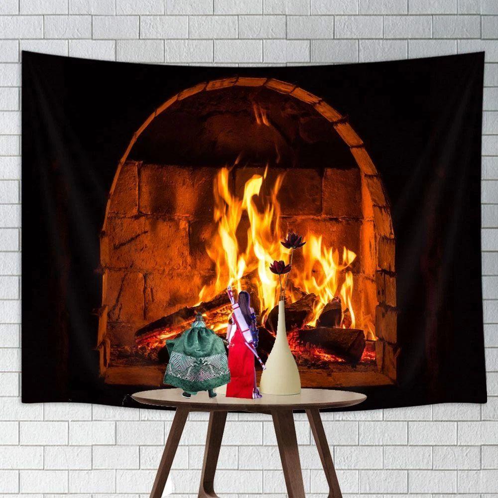 Tapestry hearth for a figurine 75x100 чёрный