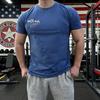 Muscle Men Bodybuilding Training Pure Cotton Loose round Neck Short Sleeve