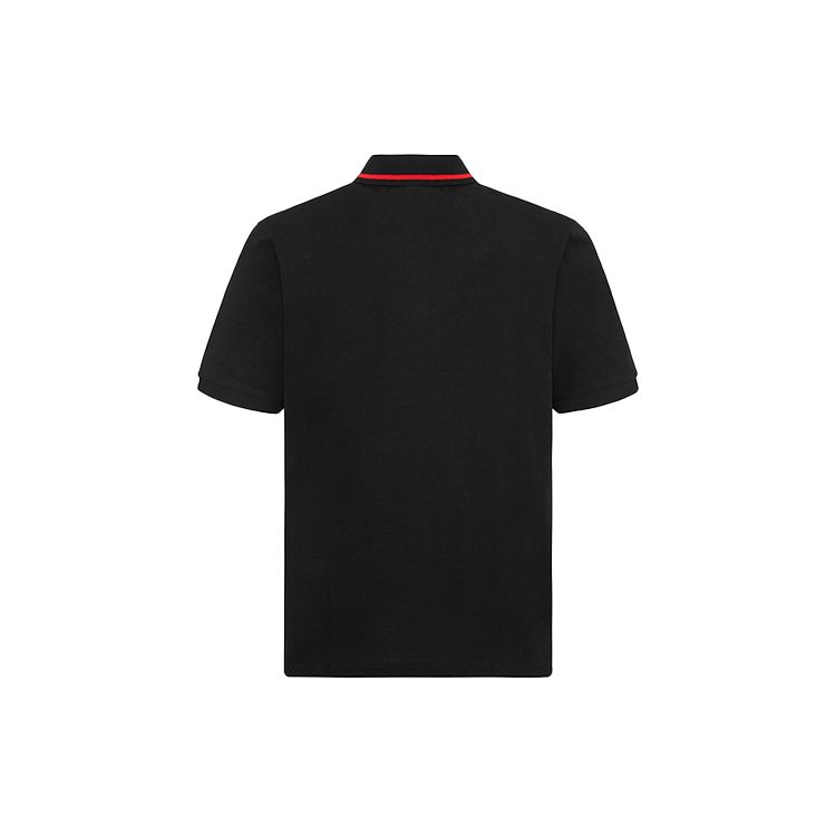 Evisu Little Seagull And Letter Embroidery Slim Fit Short Sleeve Polo Shirt Men Polo Shirts Black 2ESHTM1PS528SL