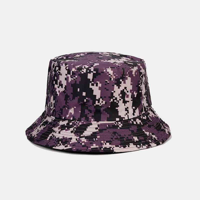 Outdoor Sunshade Camouflage Foldable Sun Beach Fishing Double-Sided Cotton Fisherman Camo Reversible Bucket Hat Cap