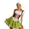 Women’s Oktoberfest Dress Style Off Shoulder Short Sleeve Skirt with and Decorative Bodice for Festival Costume