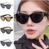 Fashion Sunglasses Personality Sun Glasses Anti-UV Spectacles Women Rimless Eyeglasses Cat Eye Ornamental Simplity Google