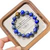 12Mm Large Particle Natural Tiger'S Eye Stone Lapis Lazuli Design Bracelet Bracelet.