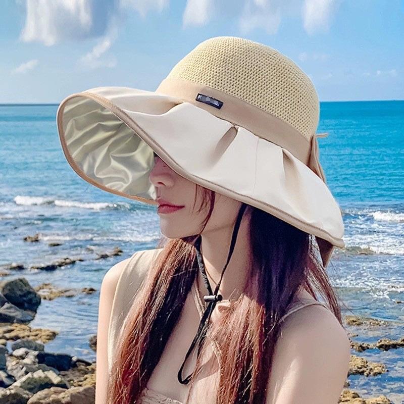 Large Brim Sun Hat for Women To Cover Face and Protect Against UV Rays In Summer Sun Riding Outdoor Sunshade Mountaineering Hat