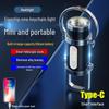 Compact Waist-Hanging Keychain Flashlight: Multifunctional, Rechargeable, Waterproof for Everyday and Outdoor Use