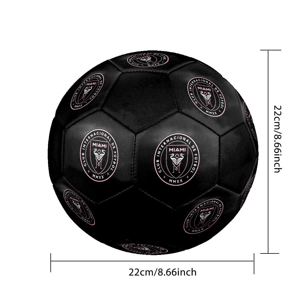 Inter Miami CF Soccer Ball Colorful All Ages Machine Stitched PVC Competition Ready Durable High-Bounce.SIZE5