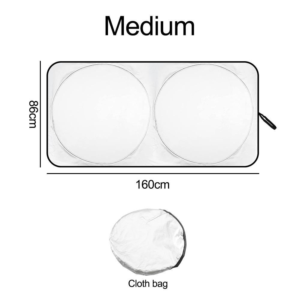 Foldable Car Window Sunshade Cover Car Front Windshield Sunscreen Visor with Storage Pouch UV Rays Protection