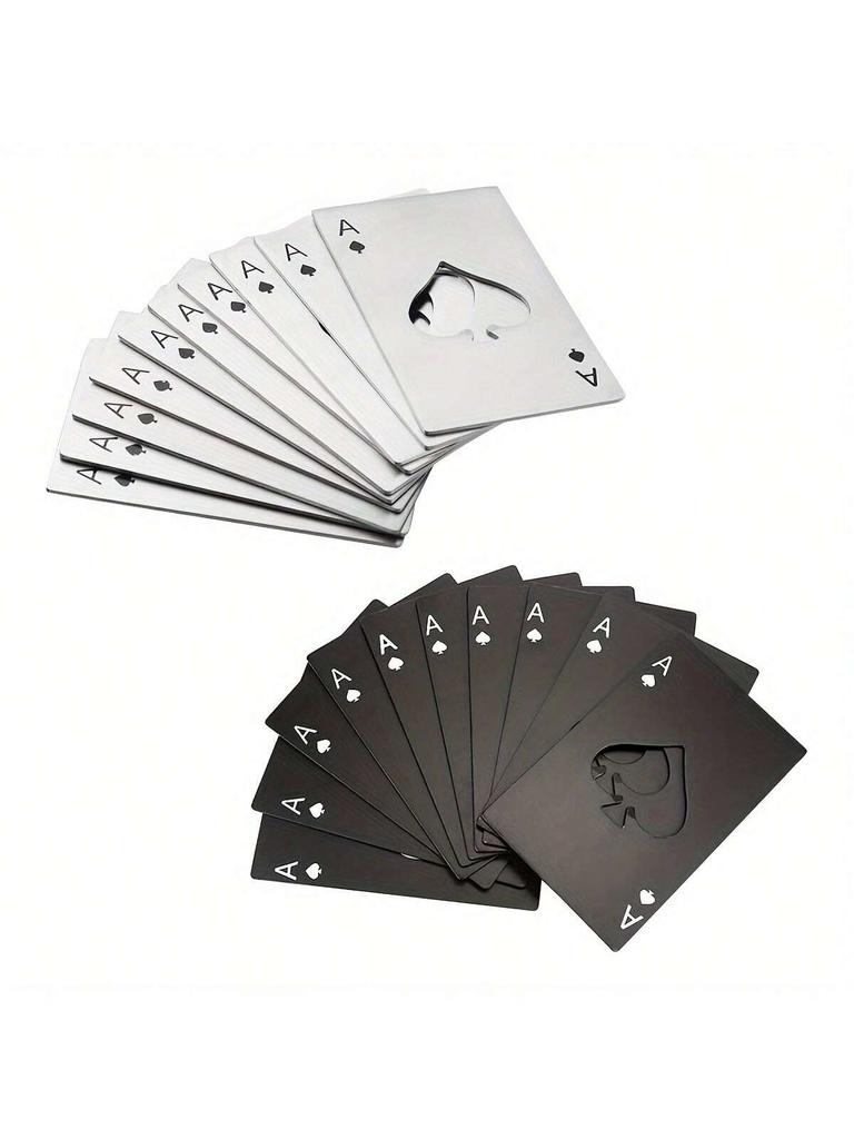 Beer Bottle Opener Refrigerator Sticker, Creative Stainless Steel Spade A Poker Card Personalized Bottle Opener Bottle Opener