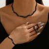 Women's Necklace, Bracelet, Earrings, Wedding Jewelry Set of Three Pieces