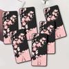 Schwarze weiche Handyhülle für Samsung Galaxy S10e S20 Fe S10 S9 S21 S22 Plus S23 Ultra 5g S8 S7 Pink Blumen Anfangsbuchstabe A Cover