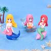 Mini Cartoon Mermaid Figurines for Aquarium Fish Tank Decor Micro Landscape DIY Resin Crafts Ornaments
