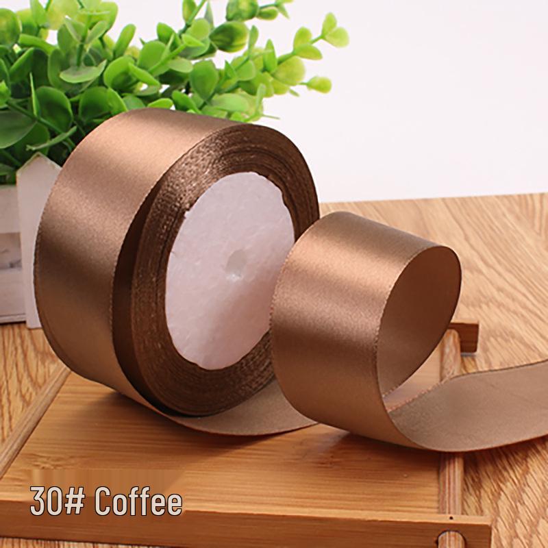 4cm Solid Color Satin Ribbon for Floral Art and Gift Packaging