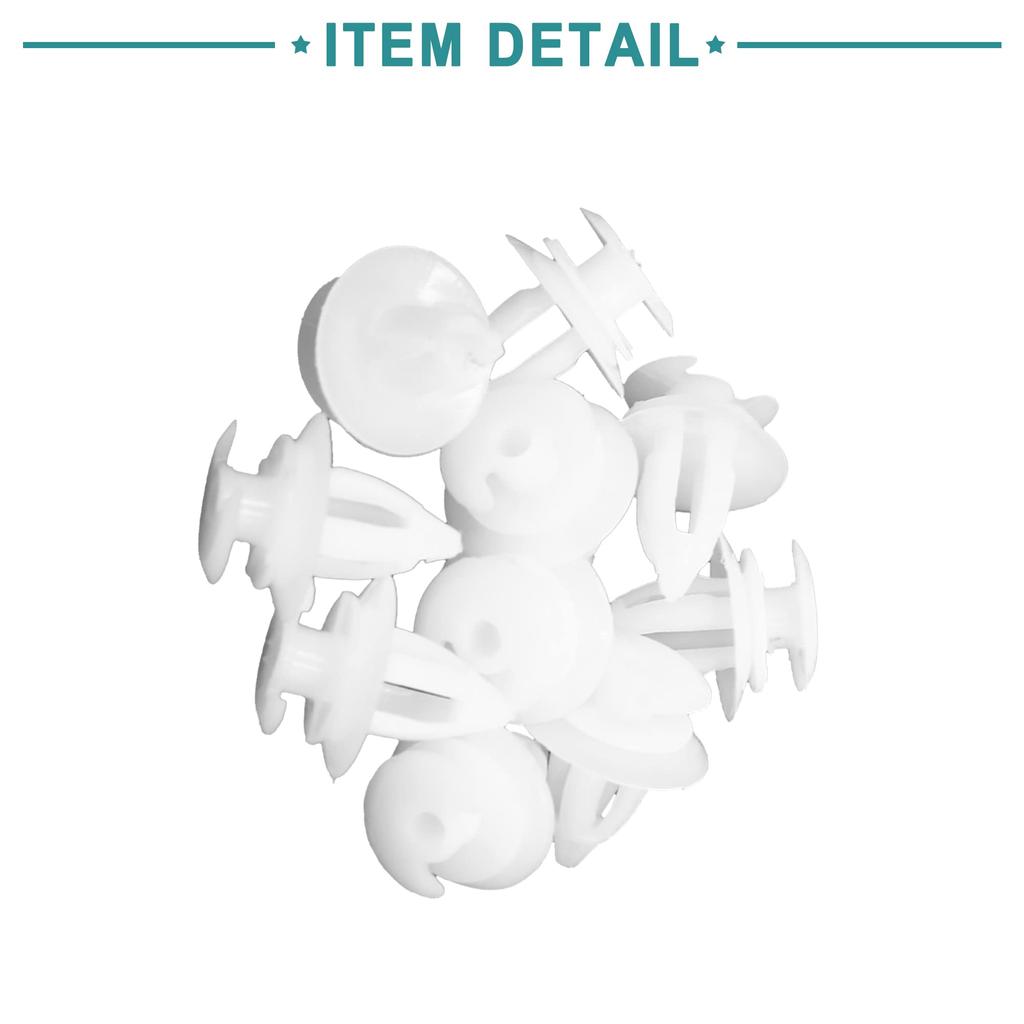 ACROPIX Panel Bumper Fender Fastener Splash Guard Push Rivet Retainer Clip 9mm Fit BMW E34 E39 E60 E61 White 10pcs