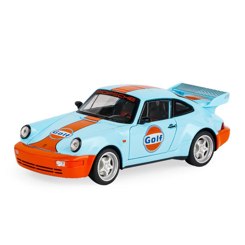 

Масштаб 1/24 Porsche 964 Carrera RS 911 Сплавная машина Литые и игрушечные транспортные средства Модель автомобиля Звук и свет Инерционная машинка Игрушки для детей Подарки небесно-голубой