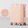 2024 New Multifunctional Luggage: 20-Inch Travel Suitcase & 24-Inch Trolley Case with Lock, Leather Finish, Unisex Design