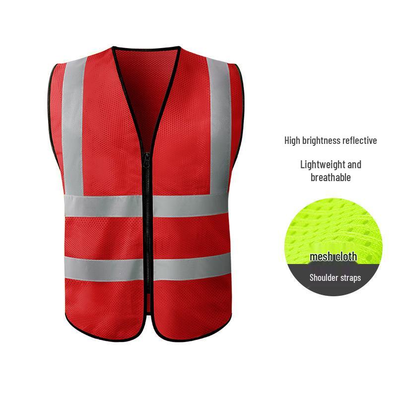 Hersteller-Sicherheitsweste mit mehreren Taschen und Reflektoren für Bau, Reinigung und Transport
