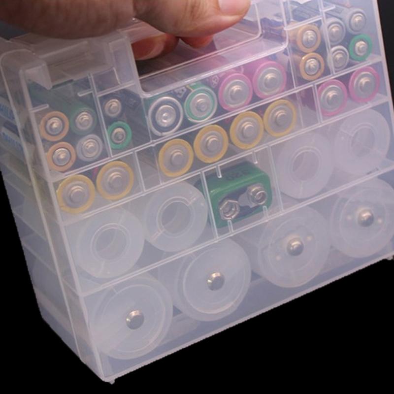 Plastic Battery Box Storage Case Holder Organizer For Aa Aaa C D 9V Batteries