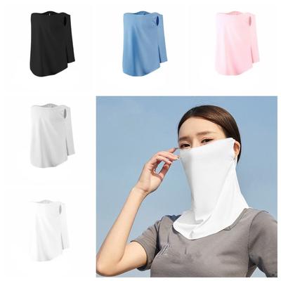 Anti-UV Eisseide Ausschnitt Gesichts-Gini-Maske Einfarbig Fahr-Gesichtsschutz Schleier Weiblich/Männlich
