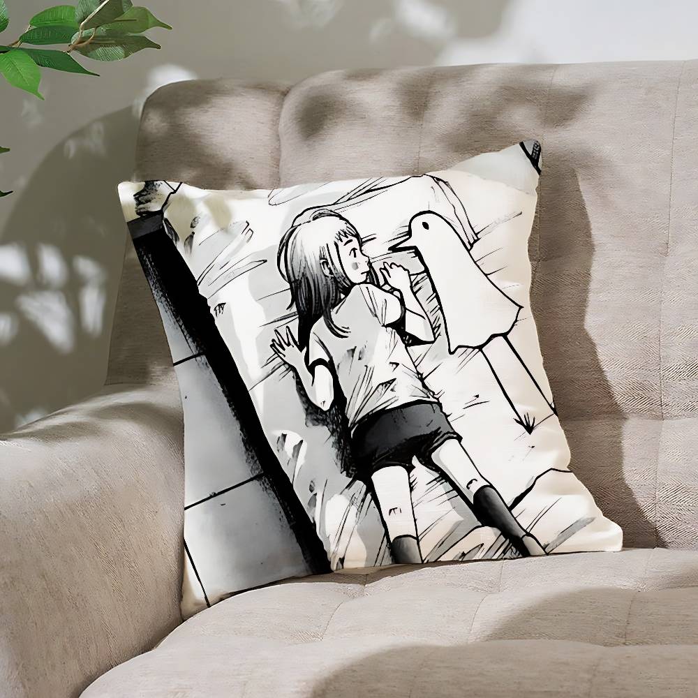 Goodnight Punpun Pillow Case Cushion Cover Soft Cute Throw Pillow Case For Car Sofa Pillowcase Polyester With Zipper