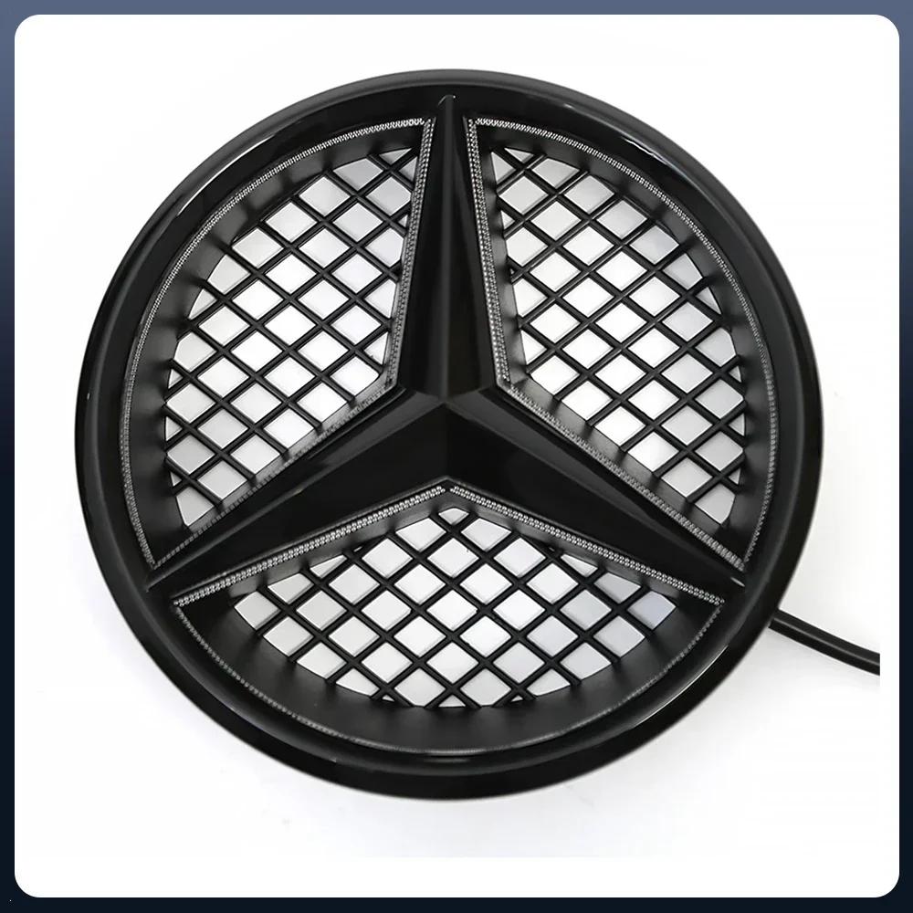 2025 Heiß Für Mercedes Benz Für Mercedes Benz OE LED Emblem Licht Auto Silber Und Schwarz Frontgrill Beleuchtetes Logo Stern Abzeichen B